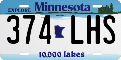 MN license plate 374LHS