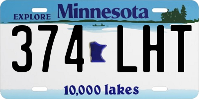 MN license plate 374LHT