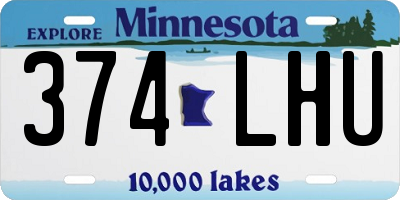 MN license plate 374LHU