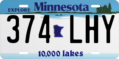 MN license plate 374LHY