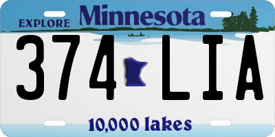 MN license plate 374LIA