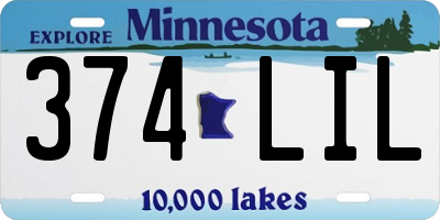 MN license plate 374LIL