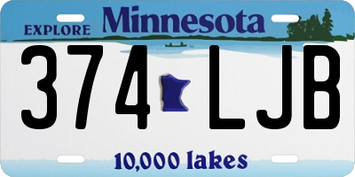 MN license plate 374LJB