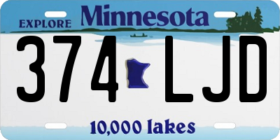 MN license plate 374LJD