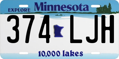 MN license plate 374LJH