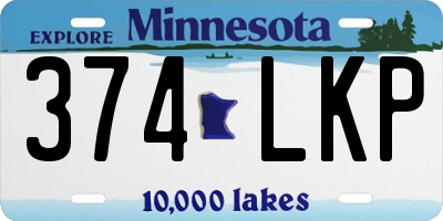 MN license plate 374LKP