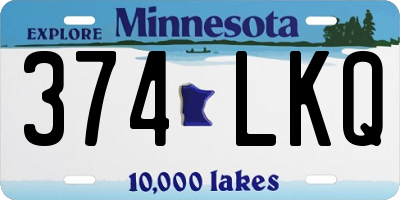 MN license plate 374LKQ