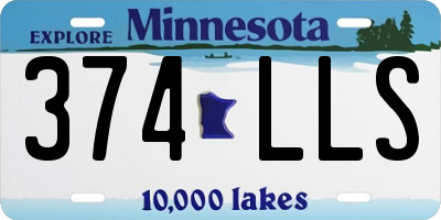 MN license plate 374LLS