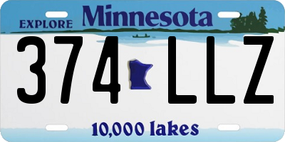 MN license plate 374LLZ