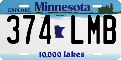 MN license plate 374LMB