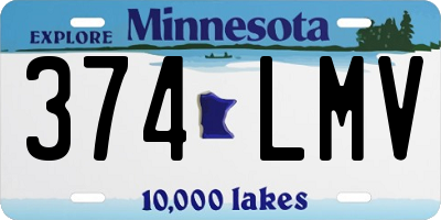 MN license plate 374LMV