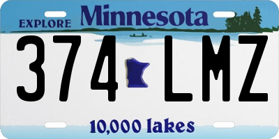 MN license plate 374LMZ