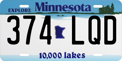 MN license plate 374LQD