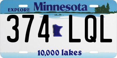 MN license plate 374LQL