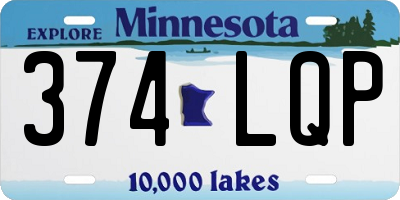 MN license plate 374LQP