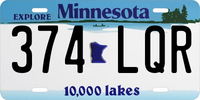MN license plate 374LQR