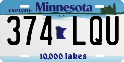 MN license plate 374LQU