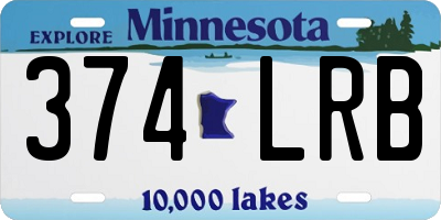 MN license plate 374LRB