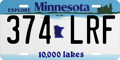 MN license plate 374LRF