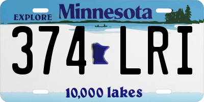 MN license plate 374LRI