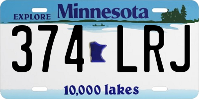 MN license plate 374LRJ