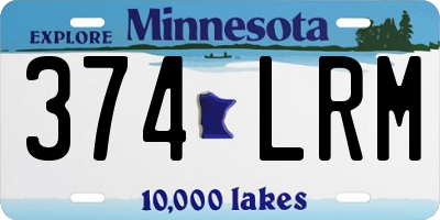 MN license plate 374LRM