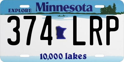 MN license plate 374LRP