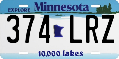 MN license plate 374LRZ