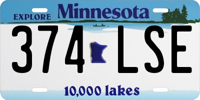 MN license plate 374LSE