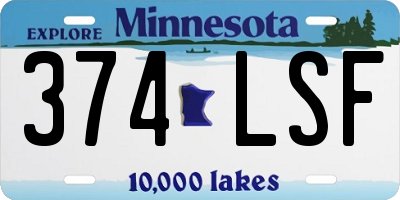 MN license plate 374LSF