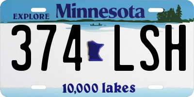 MN license plate 374LSH