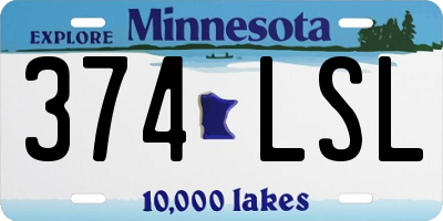 MN license plate 374LSL