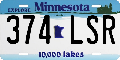 MN license plate 374LSR