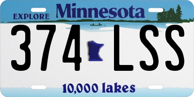 MN license plate 374LSS