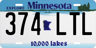 MN license plate 374LTL