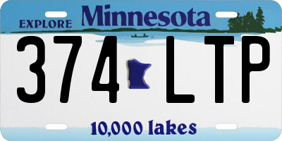 MN license plate 374LTP