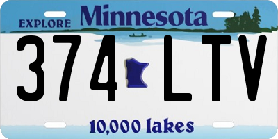 MN license plate 374LTV