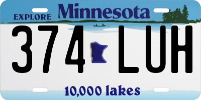 MN license plate 374LUH