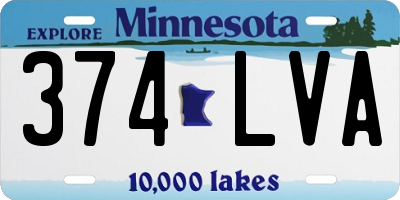 MN license plate 374LVA
