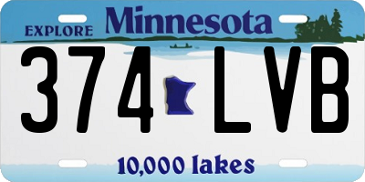MN license plate 374LVB