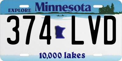 MN license plate 374LVD