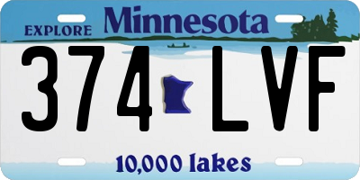 MN license plate 374LVF