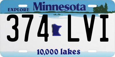 MN license plate 374LVI