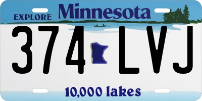 MN license plate 374LVJ