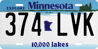 MN license plate 374LVK
