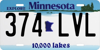 MN license plate 374LVL