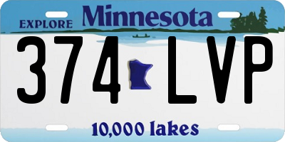 MN license plate 374LVP