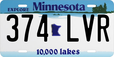 MN license plate 374LVR