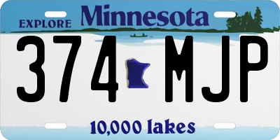MN license plate 374MJP