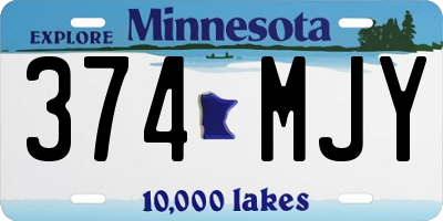 MN license plate 374MJY
